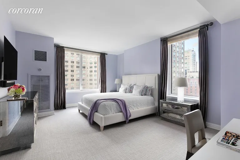 New York City Real Estate | View 15 West 63rd Street, 15A | Primary Bedroom (South and West Fac | View 8