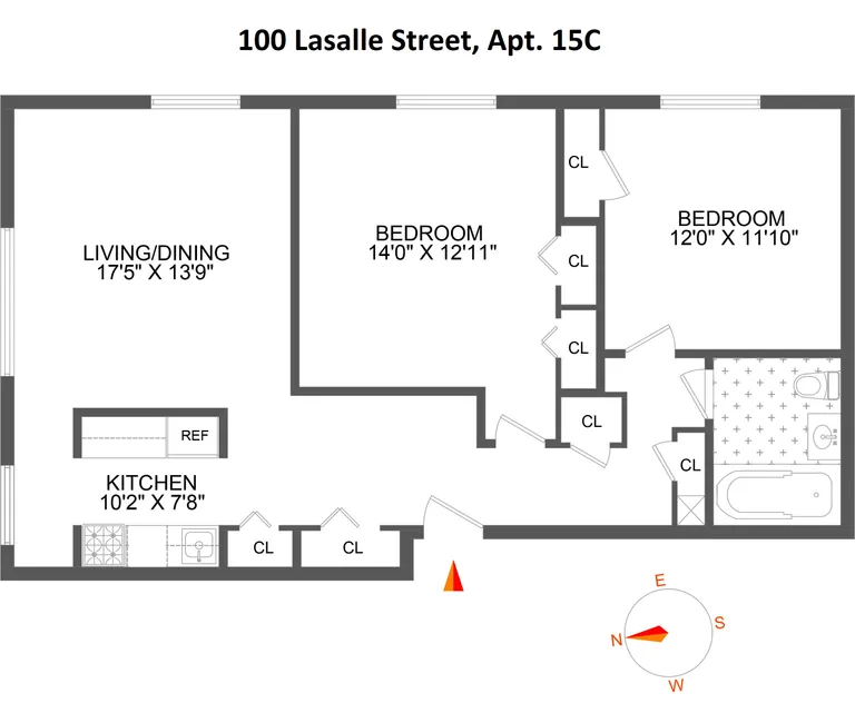 100 La Salle Street, 15C | floorplan | View 19