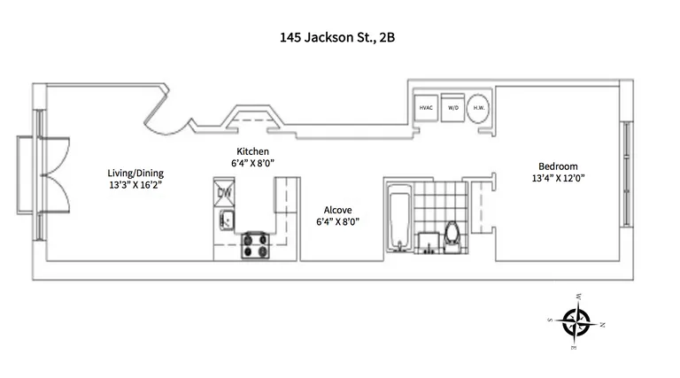 145 Jackson Street, 2B | floorplan | View 7