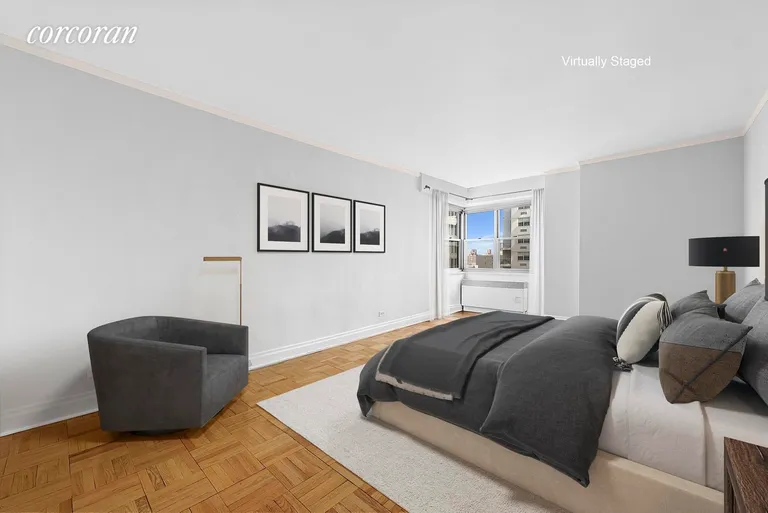 New York City Real Estate | View 70 East 10th Street, 14K | XL Bedroom with South and West Expo | View 4