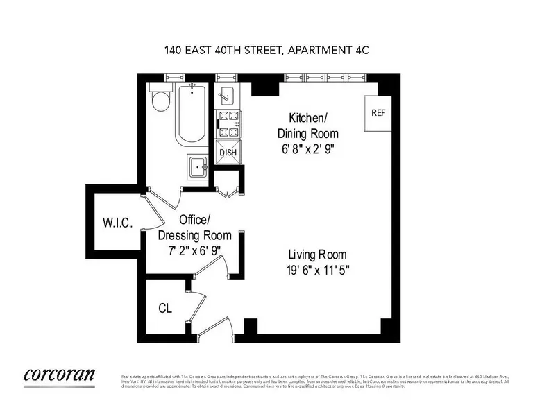 140 East 40th Street, 4C | floorplan | View 6