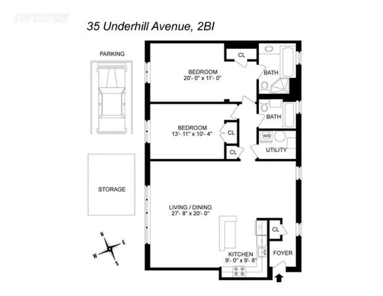 35 Underhill Avenue, B2I | floorplan | View 9