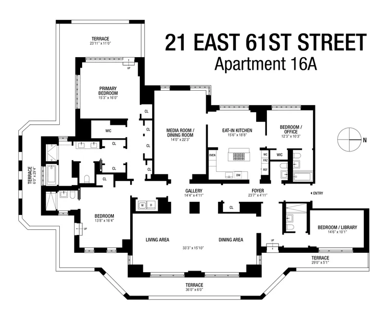 21 East 61st Street, 16A | floorplan | View 15