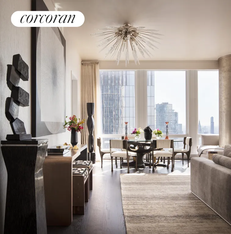 New York City Real Estate | View 35 Hudson Yards, 6604 | Living Room | View 3