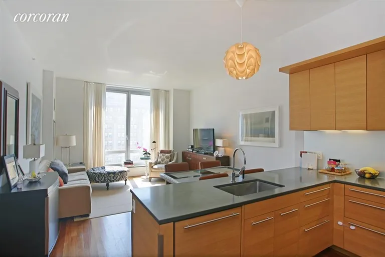 New York City Real Estate | View 30 West Street, PH2C | Kitchen / Living Room | View 2