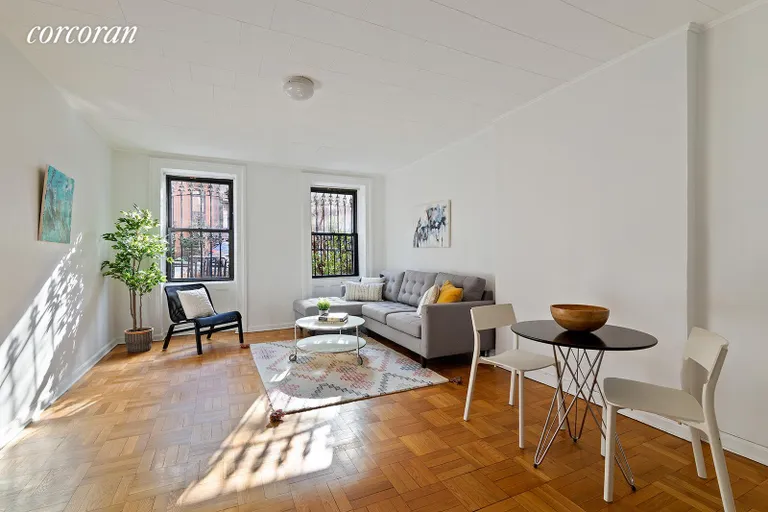New York City Real Estate | View 417 6th Street | Living Room in Garden Apartment | View 12