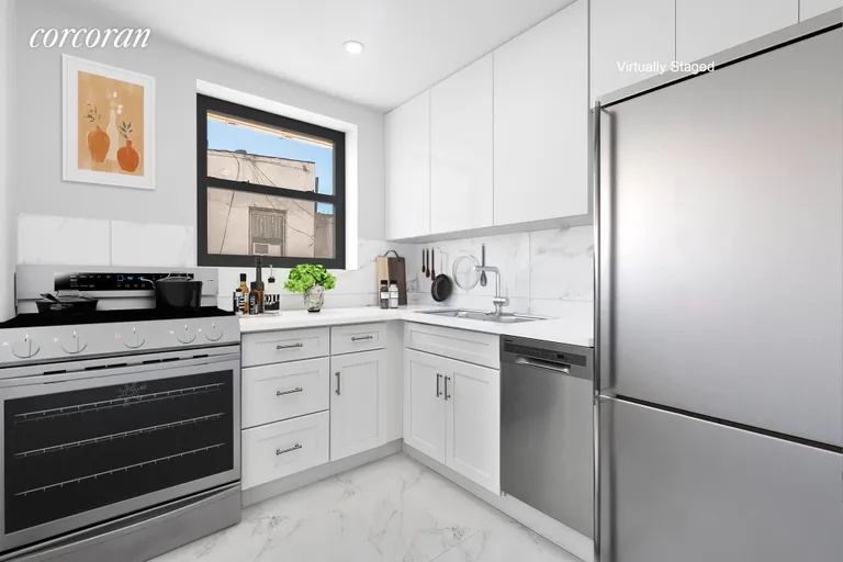 New York City Real Estate | View 165 Christopher Street, 2E | Brand New Kitchen with Quartz count | View 3