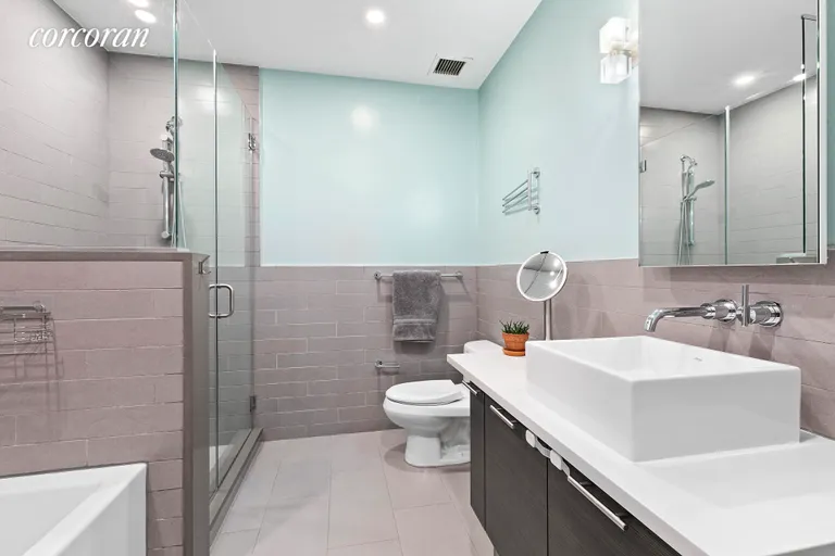 New York City Real Estate | View 122 West Street, 5P | Primary bath | View 6