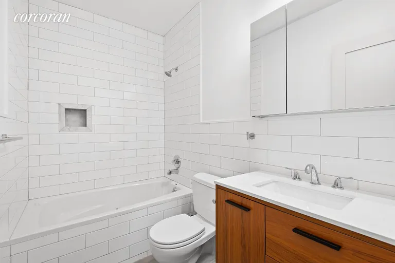 New York City Real Estate | View 319 18th Street, 4C | NEW FULL TILED BATH & MARBLE NICHE | View 6