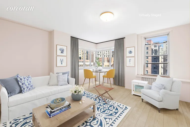 New York City Real Estate | View 310 Riverside Drive, 1019 | Virtually renovated Living area | View 2