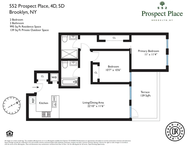 552 Prospect Place, 4D | floorplan | View 13