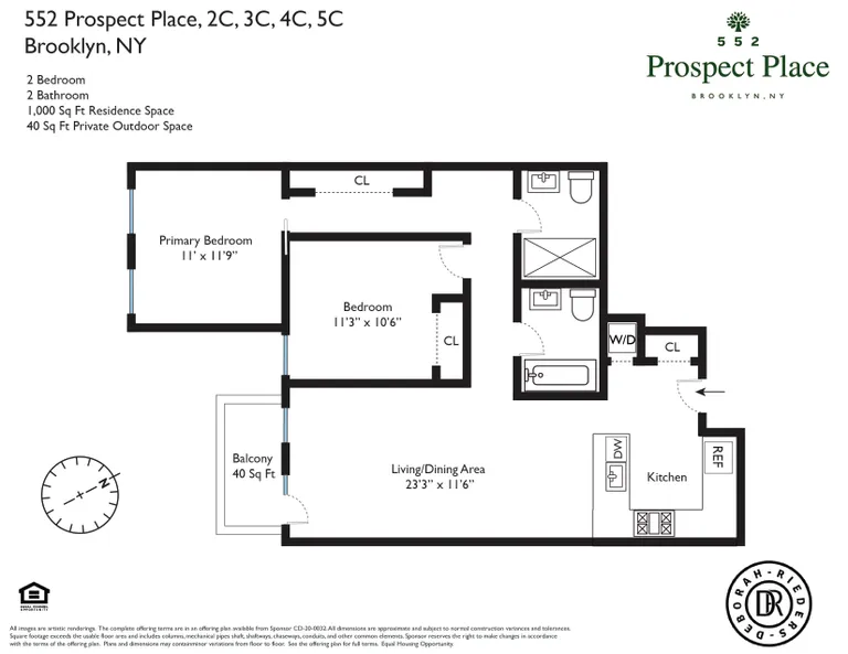 552 Prospect Place, 3C | floorplan | View 13