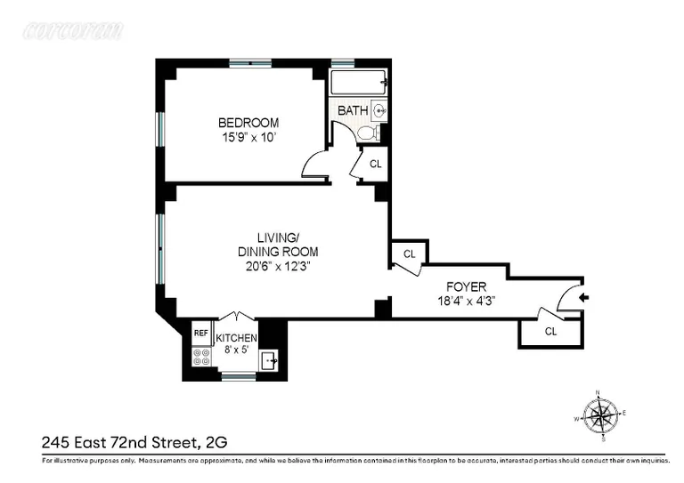 245 East 72Nd Street, 2G | floorplan | View 5