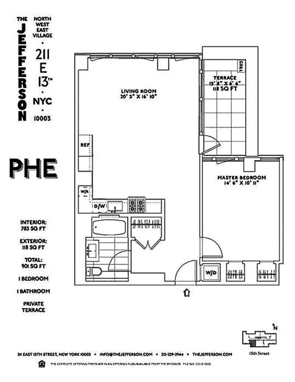 211 East 13th Street, PH-E | floorplan | View 11