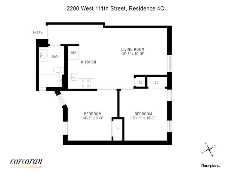220 West 111th Street, 4C | floorplan | View 8