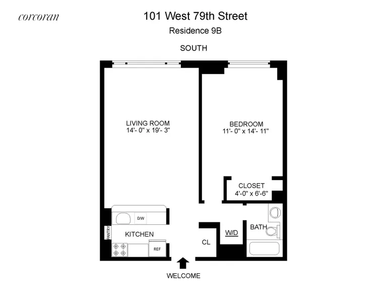 101 West 79th Street, 9B | floorplan | View 8