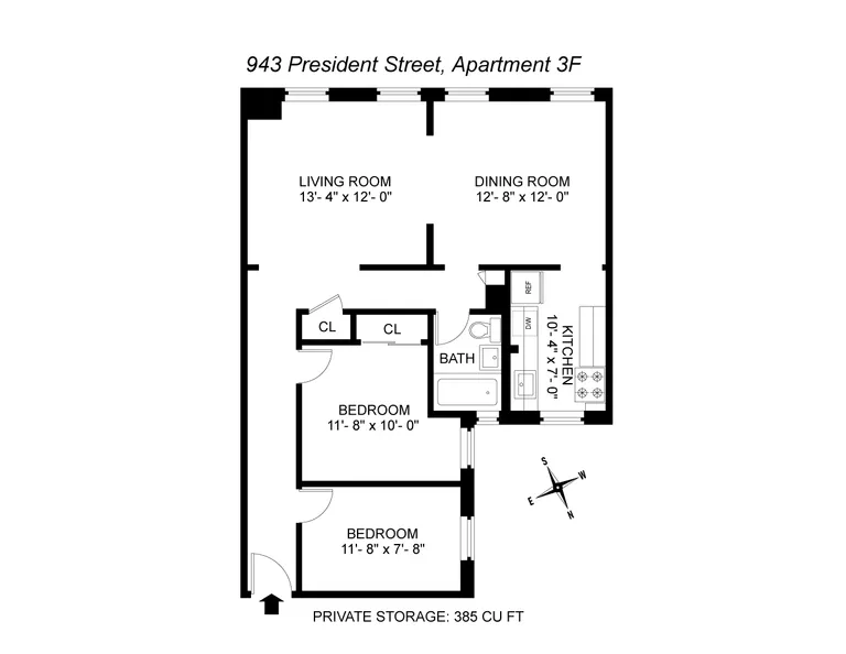 943 President Street, 3F | floorplan | View 11