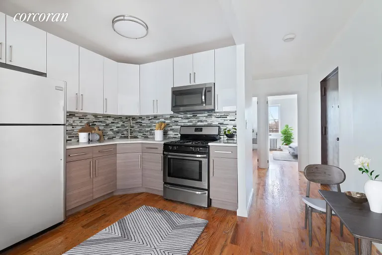 New York City Real Estate | View 65 Kingston Avenue | Kitchen Virtually Staged | View 3