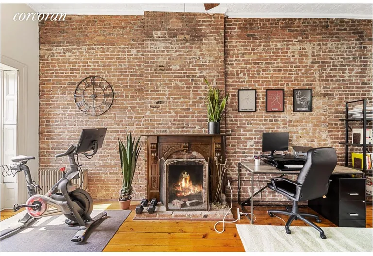 New York City Real Estate | View 377A Atlantic Avenue, 4 | Wood burning fireplace  | View 8