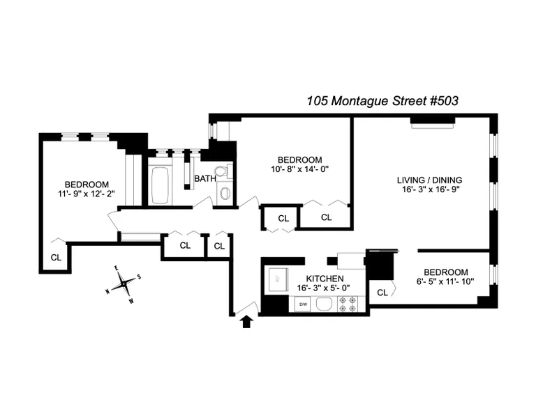 105 Montague Street, 503 | floorplan | View 9