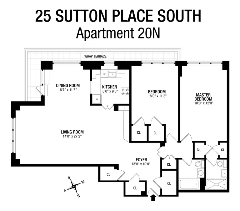 25 Sutton Place South, 20N | floorplan | View 14