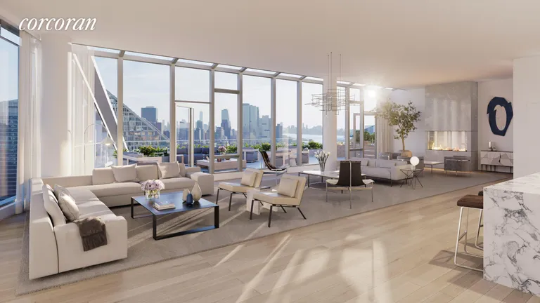 New York City Real Estate | View 30 Riverside Boulevard, PHB | Living Room | View 3