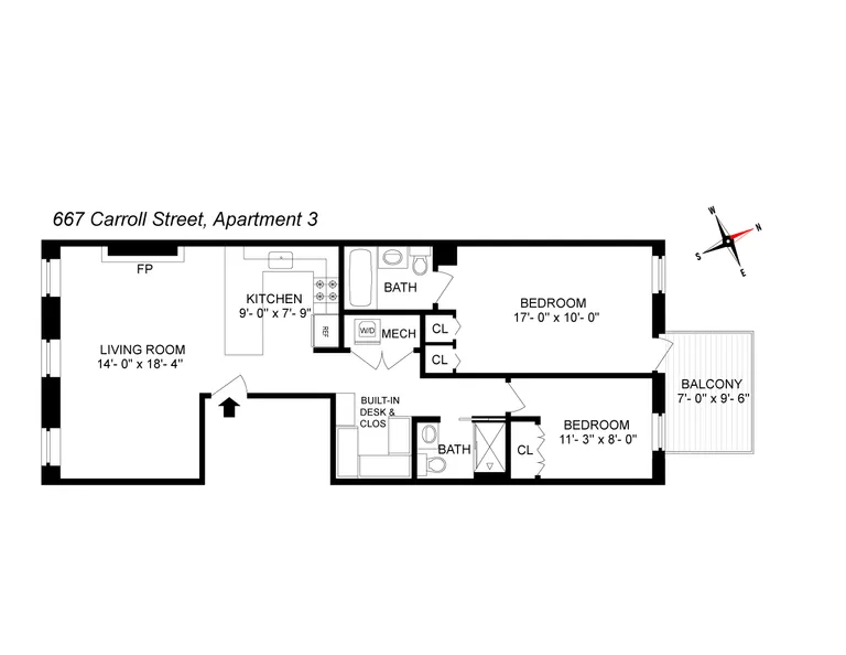 667 CARROLL STREET, 3 | floorplan | View 10