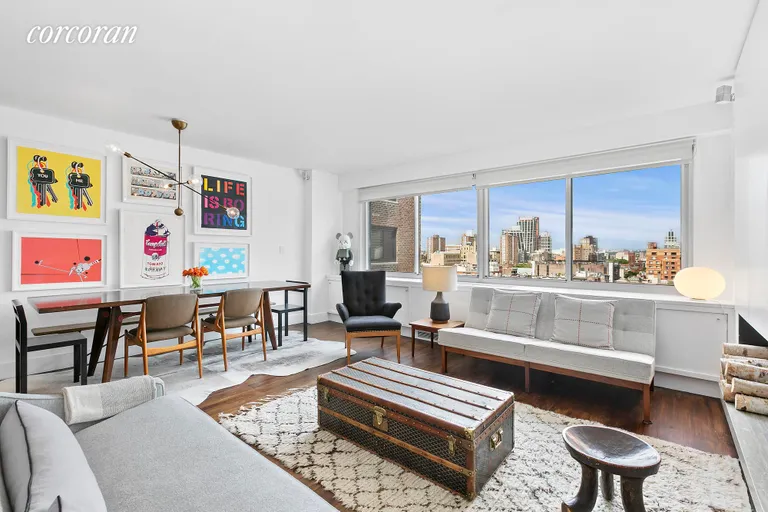 New York City Real Estate | View 201 West 21st Street, PH | West Facing Living Area | View 2