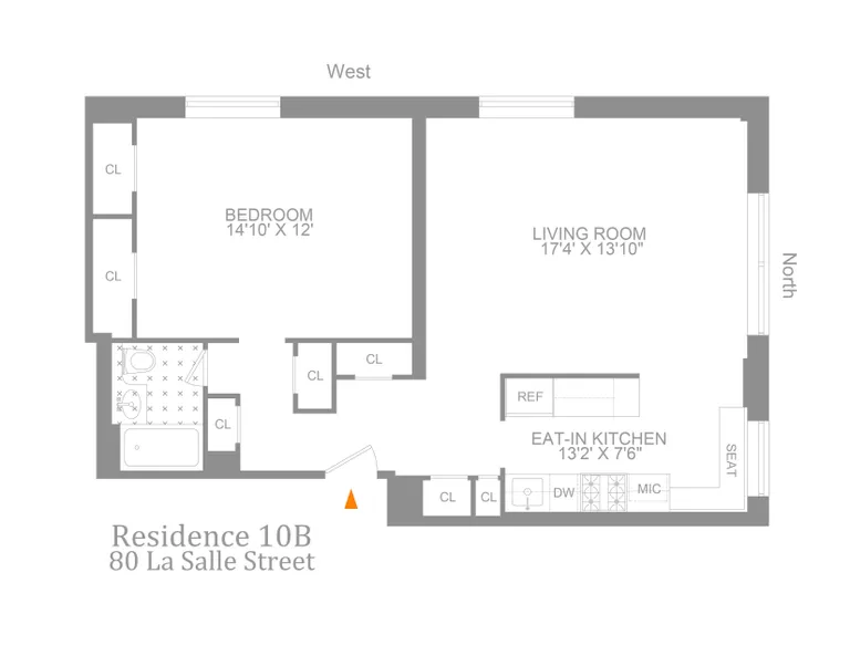80 La Salle Street, 10-B | floorplan | View 11