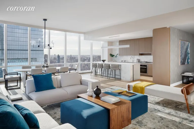 New York City Real Estate | View 15 Hudson Yards, 67E | Great Room | View 2