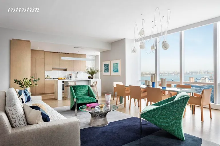New York City Real Estate | View 15 Hudson Yards, 38H | Great Room | View 2