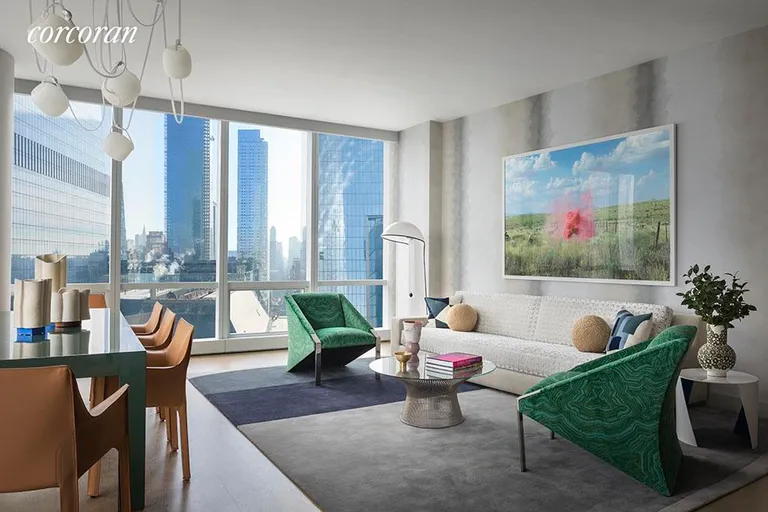 New York City Real Estate | View 15 Hudson Yards, 38H | Great Room | View 3