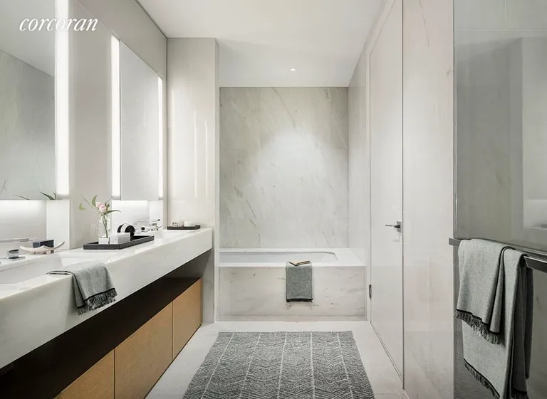 New York City Real Estate | View 15 Hudson Yards, 38H | Master Bathroom | View 6