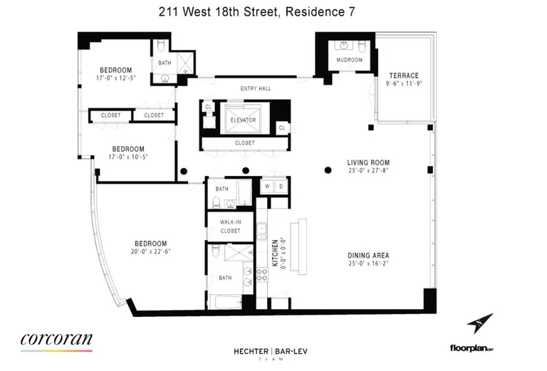 211 West 18th Street, 7 | floorplan | View 9