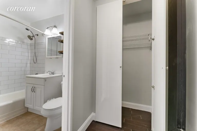New York City Real Estate | View 195-195 Willoughby Avenue, 509 | Bathroom with closet and dressing r | View 4