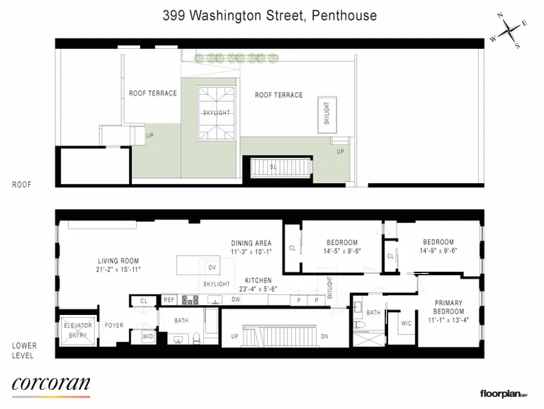 399 Washington Street, PH | floorplan | View 16