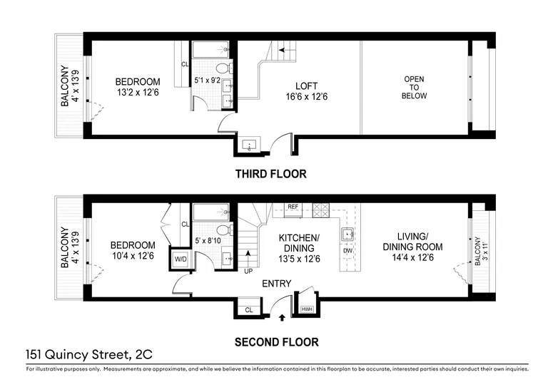 151 Quincy Street, 2C | floorplan | View 4