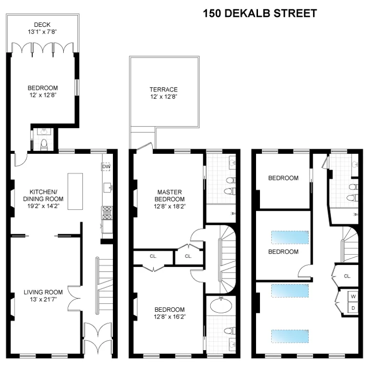 150 Dekalb Avenue, TRIPLEX | floorplan | View 13