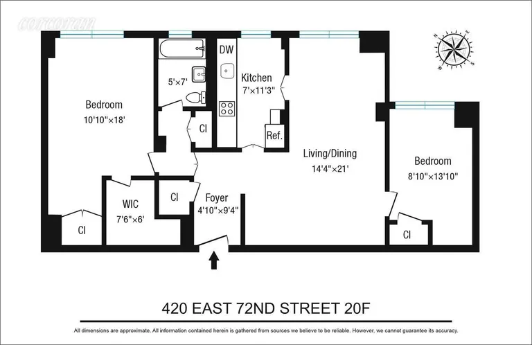 New York City Real Estate | View 420 East 72Nd Street, 20F | 1 Bed, 1 Bath | View 1