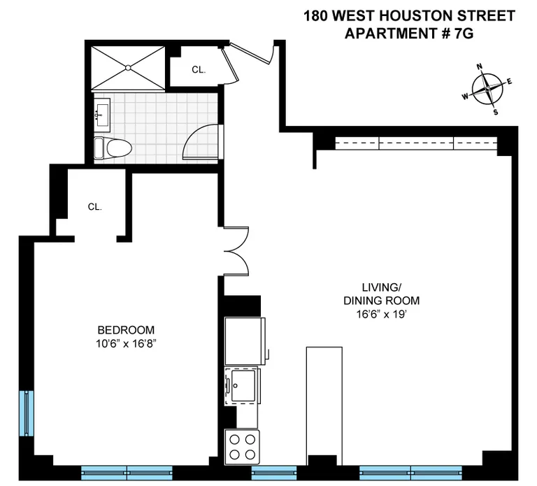 180 West Houston Street, 7G | floorplan | View 8