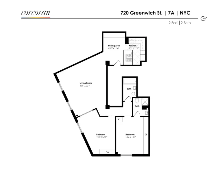 720 Greenwich Street, 7A | floorplan | View 9