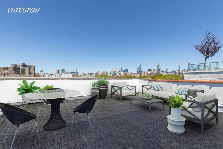 New York City Real Estate | View 99 Ave B, 6F | 6F Roof Terrace, virtually staged | View 9