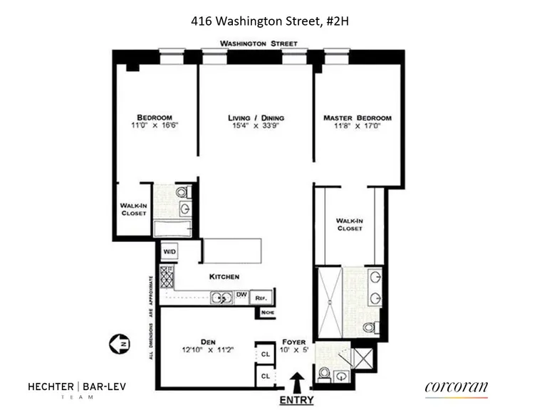 416 Washington Street, 2H | floorplan | View 9