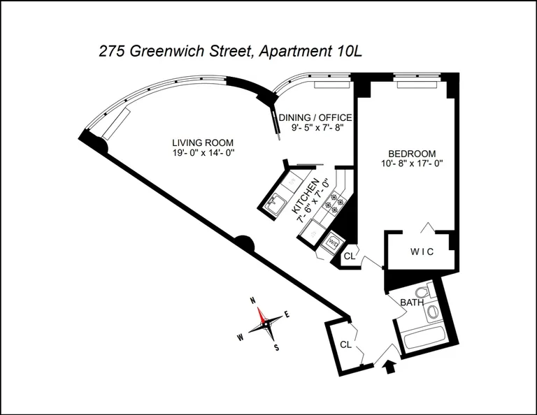 275 Greenwich Street, 10L | floorplan | View 8