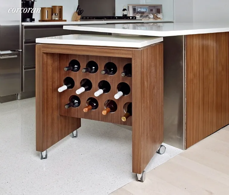 New York City Real Estate | View 447 West 18th Street, 4D | Rolling Wine Rack | View 4