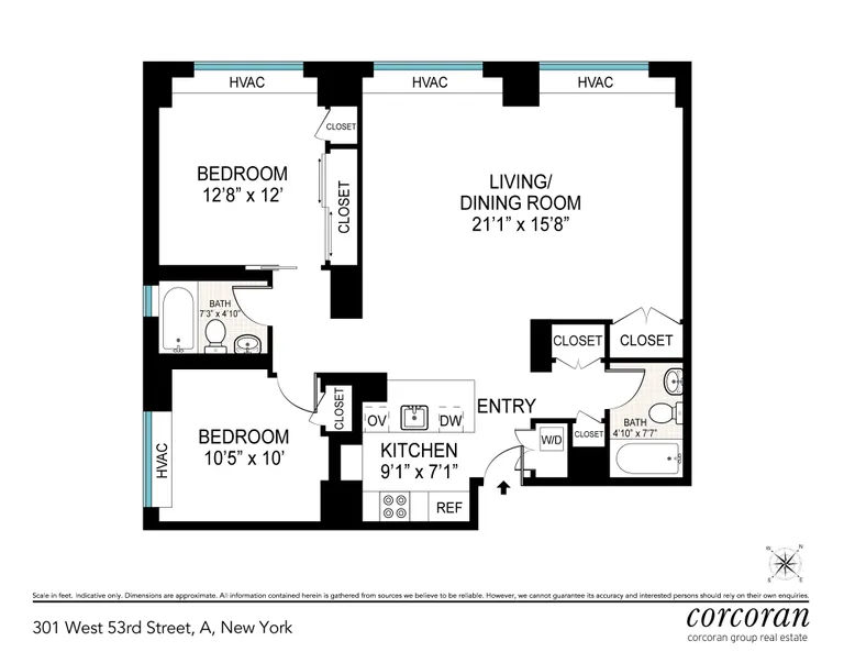 301 West 53rd Street, 22A | floorplan | View 19
