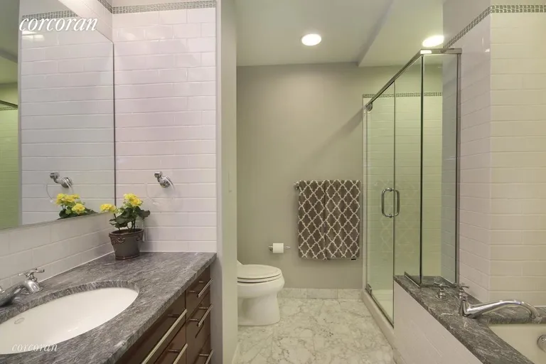 New York City Real Estate | View 272 West 107th Street, 10A | Primary Bathroom | View 6