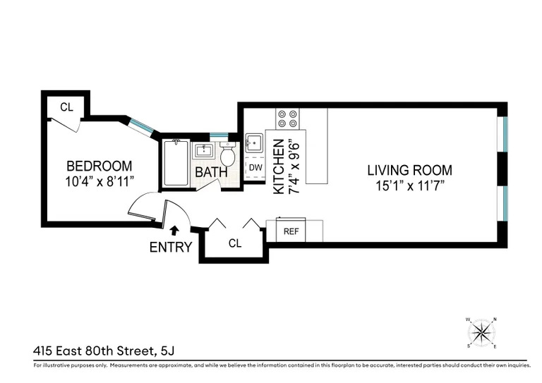 415 East 80th Street, 5J | floorplan | View 6