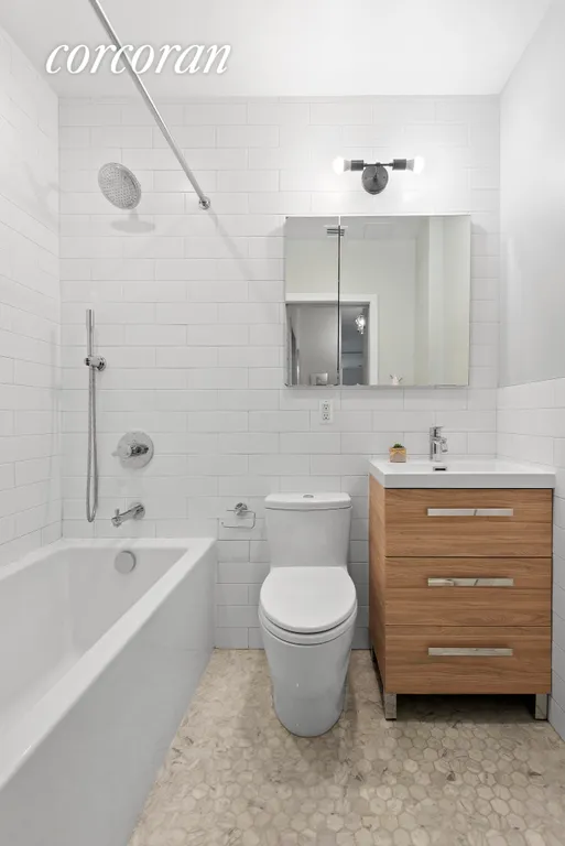 New York City Real Estate | View 115 Eastern Parkway, 2F | The renovated bath is a pleasure! | View 6