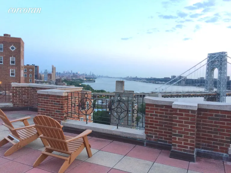 New York City Real Estate | View 160 Cabrini Boulevard, 26 | Seating area on Roof-deck | View 17